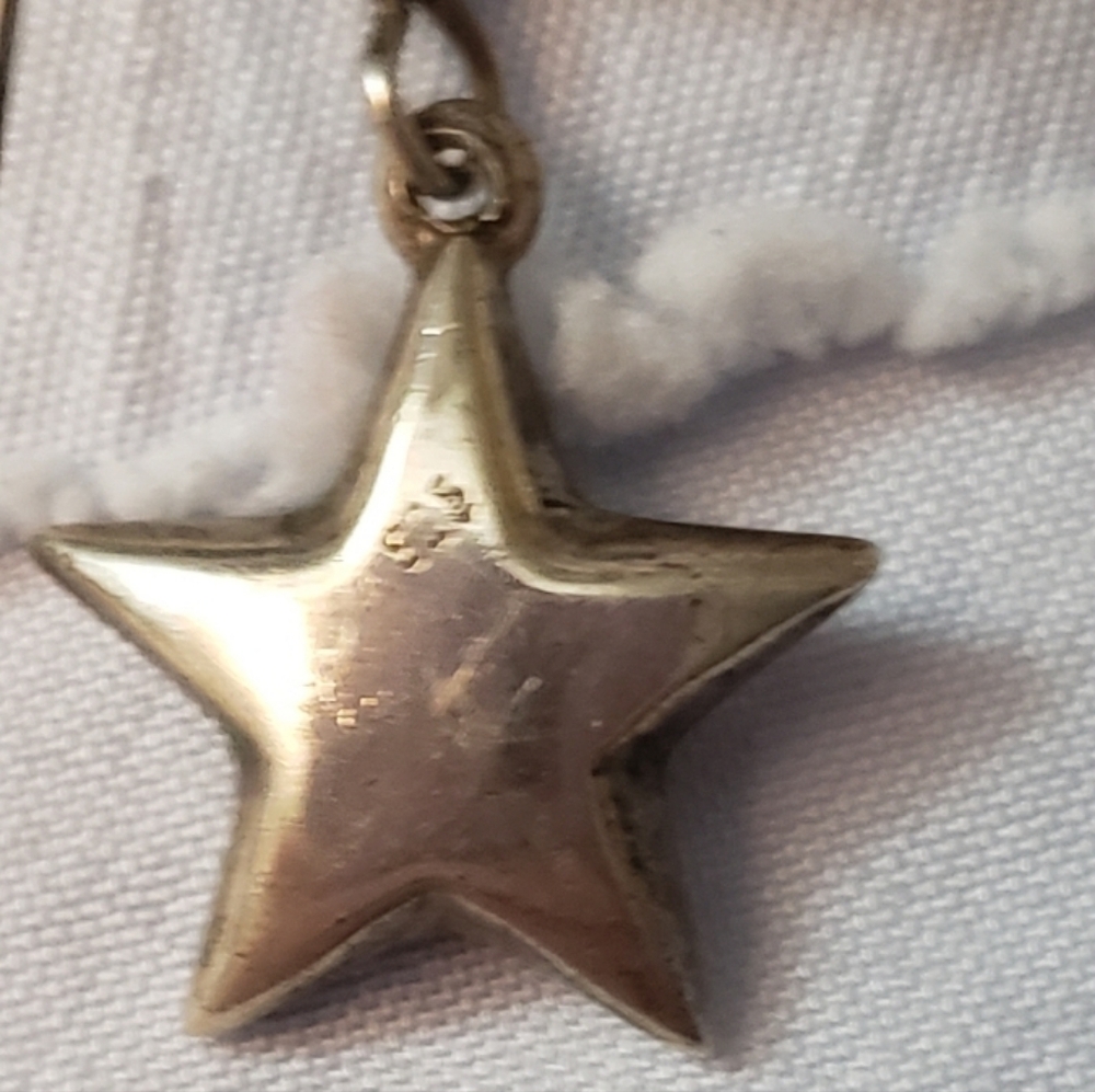 Silver Star Earrings View 2